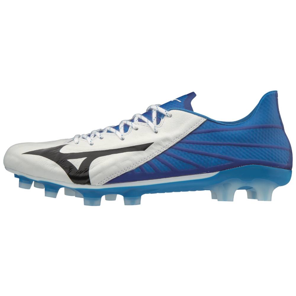 Botas de Futbol Mizuno Rebula III Japan Hombre Blancas/Azules Ofertas YPKE-15984